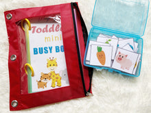 Load image into Gallery viewer, Toddler Mini Busy Book, Travel Size Activity Book, Pictures Matching