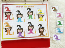 Load image into Gallery viewer, Halloween Busy Book, Fall or Autumn Quiet Book, Learning Binder