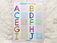 Load image into Gallery viewer, Alphabet Matching Activity, Uppercase to Lowercase Match, Toddler Busy Book, Learning Binder, Quiet Book