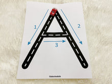 Load image into Gallery viewer, Alphabet Tracing Practice Road Mats