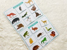 Load image into Gallery viewer, Animals Shadow/ Silhouette Matching Activity, Toddler Busy Book, Learning Binder, Quiet Book