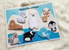 Load image into Gallery viewer, Arctic Animals Toddler Busy Book, Learning Binder, Quiet Book, Winter Busy Book
