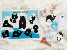Load image into Gallery viewer, Arctic Animals Toddler Busy Book, Learning Binder, Quiet Book, Winter Busy Book