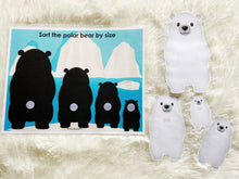 Load image into Gallery viewer, Arctic Animals Toddler Busy Book, Learning Binder, Quiet Book, Winter Busy Book