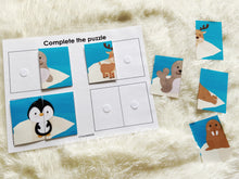 Load image into Gallery viewer, Arctic Animals Toddler Busy Book, Learning Binder, Quiet Book, Winter Busy Book