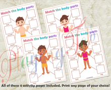 Load image into Gallery viewer, Body Parts Matching Activity