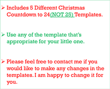 Load image into Gallery viewer, Christmas Countdown to 24, Santa Letter