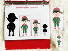 Load image into Gallery viewer, Christmas Toddler Busy Book, Winter Learning Binder, Holiday Quiet Time Activities, Christmas themed Printables