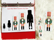 Load image into Gallery viewer, Christmas Toddler Busy Book, Winter Learning Binder, Holiday Quiet Time Activities, Christmas themed Printables