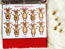 Load image into Gallery viewer, Christmas Toddler Busy Book, Winter Learning Binder, Holiday Quiet Time Activities, Christmas themed Printables