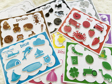 Load image into Gallery viewer, Colors Busy Book, Toddler Busy Book, Learning Binder, Quiet Book