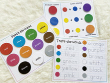 Load image into Gallery viewer, Colors Busy Book, Toddler Busy Book, Learning Binder, Quiet Book