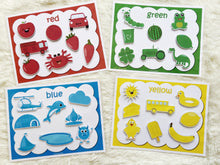 Load image into Gallery viewer, Colors Busy Book, Toddler Busy Book, Learning Binder, Quiet Book