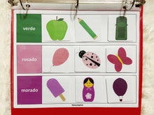 Load image into Gallery viewer, Colors Sorting and Shapes Puzzle Activity in Spanish
