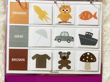 Load image into Gallery viewer, Colors Sorting and Shapes Puzzle Activity