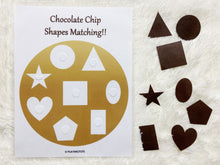 Load image into Gallery viewer, Chocolate Chip Shapes Matching Activity