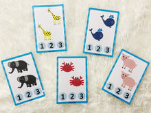 Load image into Gallery viewer, Count and Clip Animals Cards