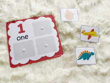 Load image into Gallery viewer, Counting Practice, Learn to count, Preschool Math, Count and Match, Montessori Math