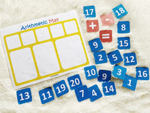 Load image into Gallery viewer, Counting Practice Activity Mat, Preschool Math, Learn to count, Montessori Counting