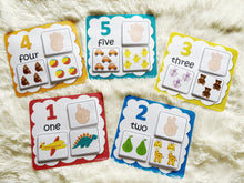 Load image into Gallery viewer, Counting Practice, Learn to count, Preschool Math, Count and Match, Montessori Math