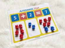 Load image into Gallery viewer, Counting Practice Activity Mat, Preschool Math, Learn to count, Montessori Counting