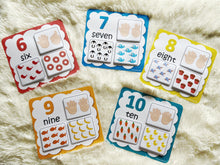 Load image into Gallery viewer, Counting Practice, Learn to count, Preschool Math, Count and Match, Montessori Math