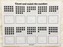 Load image into Gallery viewer, Ten Frames Number Matching Activity, Numbers 11 to 20