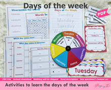 Load image into Gallery viewer, Days of the Week Activity