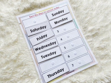 Load image into Gallery viewer, Days of the Week Activity