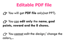 Load image into Gallery viewer, Editable Kids Chore Chart