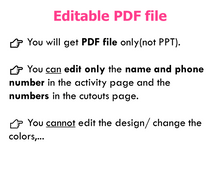 Load image into Gallery viewer, Editable Phone Number Practice Activity, Learn Emergency Contact Numbers Activity