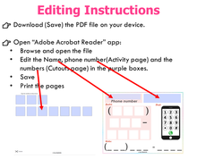 Load image into Gallery viewer, Editable Phone Number Practice Activity, Learn Emergency Contact Numbers Activity