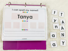 Load image into Gallery viewer, Editable 5 Letter Name Spelling Practice Activity Printable, Name Building and Writing