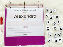 Load image into Gallery viewer, Editable 9 Letter Name Spelling Practice Activity, Name Building and Writing