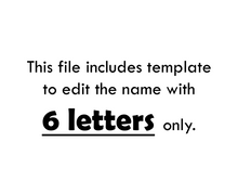 Load image into Gallery viewer, Editable 6 Letter Name Spelling Practice Activity Printable, Name Building and Writing