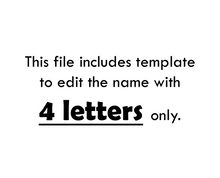 Load image into Gallery viewer, Editable 4 Letter Name Spelling Practice Activity Printable, Name Building and Writing