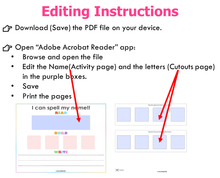 Load image into Gallery viewer, Editable 4 Letter Name Spelling Practice Activity Printable, Name Building and Writing