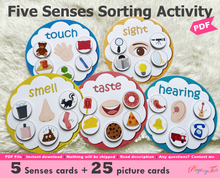Load image into Gallery viewer, Five Senses Sorting Activity