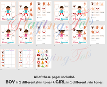 Load image into Gallery viewer, Five Senses Busy Book Activity