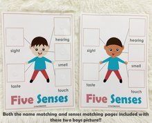 Load image into Gallery viewer, Five Senses Busy Book Activity