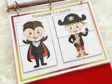 Load image into Gallery viewer, Halloween Busy Book, Fall or Autumn Quiet Book, Learning Binder