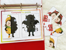 Load image into Gallery viewer, Halloween Busy Book, Fall or Autumn Quiet Book, Learning Binder