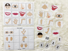 Load image into Gallery viewer, Body Parts Busy Book, Toddler Busy Book, Learning Binder, Quiet Book