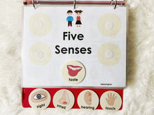 Load image into Gallery viewer, Body Parts Busy Book, Toddler Busy Book, Learning Binder, Quiet Book
