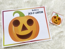 Load image into Gallery viewer, Build Jack O Lantern, Fall/ Autumn themed Shapes Activities