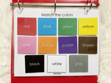 Load image into Gallery viewer, Matching Busy Book/ Learning Binder/ Quiet Book