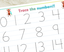Load image into Gallery viewer, Numbers Tracing Worksheets