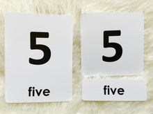 Load image into Gallery viewer, Number Flashcards, Montessori 3-part cards