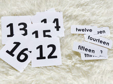 Load image into Gallery viewer, Number Flashcards 11 - 20, Montessori 3-part cards