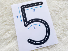 Load image into Gallery viewer, Numbers 0 to 9 Tracing Road Mats